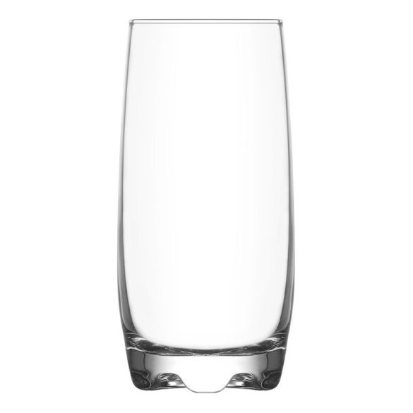 Ivópohár készlet, LAV Adora, 390 ml, 6 db, 6,1 × 14,5 cm, átlátszó, üveg, mosogatógépben mosható, magas, vízhez