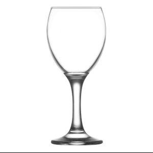 Borospohár készlet, LAV Empire, 245 ml, 6 db, 6,3 × 16,9 cm, átlátszó, üveg, vastag száras, mosogatógépben mosható