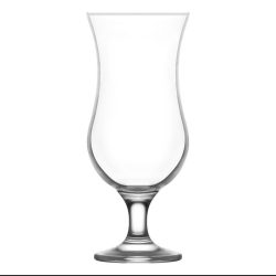   Koktélpohár készlet, LAV Fiesta, 390 ml, 6 db, 7,5 x 18,2 cm, átlátszó, üveg, rövid szárú, atipikus formájú