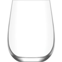   Ivópohár készlet, LAV Gaia, 475 ml, 6 db, 7 x 11,1 cm, átlátszó, üveg, vízhez és italokhoz, kényelmes fogású