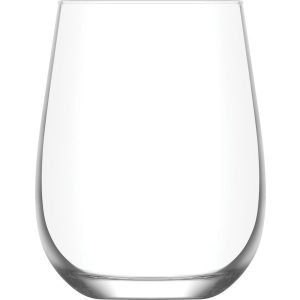 Ivópohár készlet, LAV Gaia, 475 ml, 6 db, 7 x 11,1 cm, átlátszó, üveg, vízhez és italokhoz, kényelmes fogású