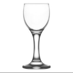   Likőrös pohár készlet, LAV Misket, 55 ml, 6 db, 4,6 x 11,2 cm, átlátszó, üveg, talpas, mosogatógépben mosható