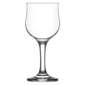 Borospohár készlet, LAV Nevakar, 200 ml, 6 db, 6,6 x 15,5 cm, átlátszó, üveg, vastag száras, elegáns dizájn