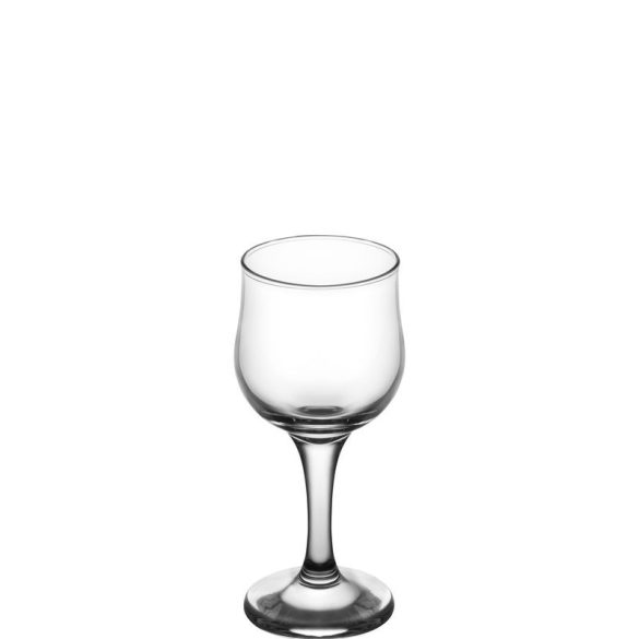 Borospohár készlet, LAV Nevakar, 200 ml, 6 db, 6,6 x 15,5 cm, átlátszó, üveg, vastag száras, elegáns dizájn