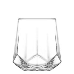   Whiskys pohár készlet, LAV Valeria, 400 ml, 6 db, 7,2 × 9,9 cm, átlátszó, üveg, szilárd talp