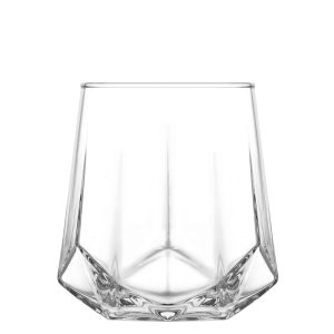 Whiskys pohár készlet, LAV Valeria, 400 ml, 6 db, 7,2 × 9,9 cm, átlátszó, üveg, szilárd talp