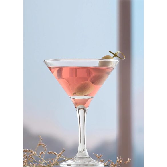 Martinis pohár készlet, LAV Misket, 175 ml, 6 db, 10,7 x 14,8 cm, átlátszó, üveg