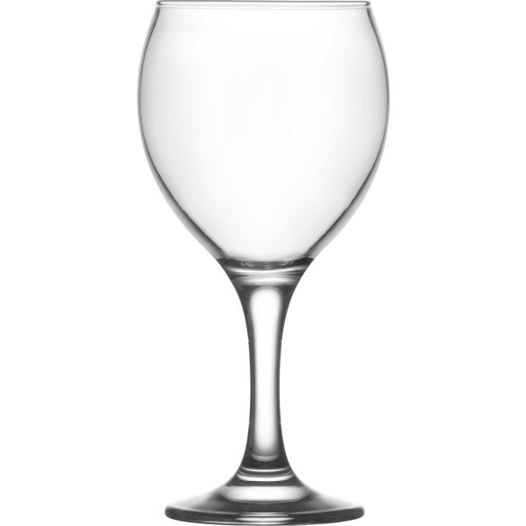 Borospohár készlet, LAV Misket, 365 ml, 6 db, 7,5 x 17,7 cm, átlátszó, üveg, vastag száras, vörös és fehérborhoz, elegáns