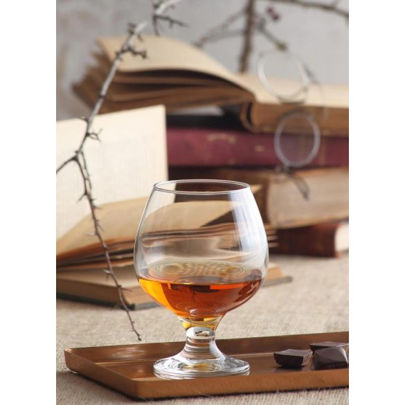 Konyakos pohár készlet, LAV Misket, 390 ml, 6 db, 6,4 x 12,4 cm, átlátszó, üveg