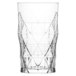   Ivópohár készlet, LAV Keops, 460 ml, 6 db, 8,1 x 13,5 cm, átlátszó, üveg, vízhez és üdítőkhöz, letisztult dizájn, karcsú forma