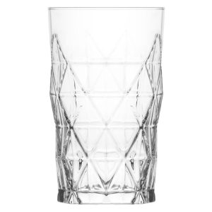 Ivópohár készlet, LAV Keops, 460 ml, 6 db, 8,1 x 13,5 cm, átlátszó, üveg, vízhez és üdítőkhöz, letisztult dizájn, karcsú forma