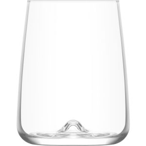 Ivópohár készlet, LAV Terra, 360 ml, 6 db, 6,4 x 10 cm, átlátszó, üveg, vízhez