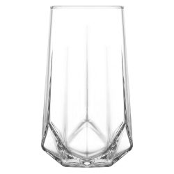   Ivópohár készlet, LAV Valeria, 460 ml, 6 db, 6,4 × 14 cm, átlátszó, üveg, elegáns kivitel, mindennapi használatra