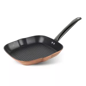 Grill serpenyő, MagicHome Copper Line, 28 cm, réz, tapadásmentes, indukciós, sütőben is használható, mosogatógépben mosható