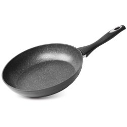   Serpenyő, MagicHome, Black Line 28 cm, fekete, márványbevonat, tapadásmentes, indukciós talp, minden tűzhelyhez, szilikon bevonatú nyél, PFOA-mentes