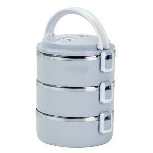 Tárolódoboz szett, MagicHome LB933, kék, 3 db, 1500 ml (3 x 500 ml), 200 x 150 x 62 mm, kerek, rozsdamentes acél betéttel, gumitömítéssel, légtelenítő szeleppel, hőtartó