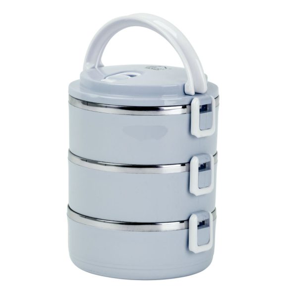 Tárolódoboz szett, MagicHome LB933, kék, 3 db, 1500 ml (3 x 500 ml), 200 x 150 x 62 mm, kerek, rozsdamentes acél betéttel, gumitömítéssel, légtelenítő szeleppel, hőtartó