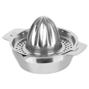 Gyümölcsfacsaró, MagicHome, citromhoz, 13 cm, rozsdamentes acél, magfogó szűrővel, alsó edénnyel