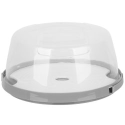   Tortadoboz, MagicHome Caker CC02R, átlátszó, 290 x 160 mm, műanyag, fedeles, kapcsos, tálcával, hűtőbe tehető, szállításhoz és tároláshoz