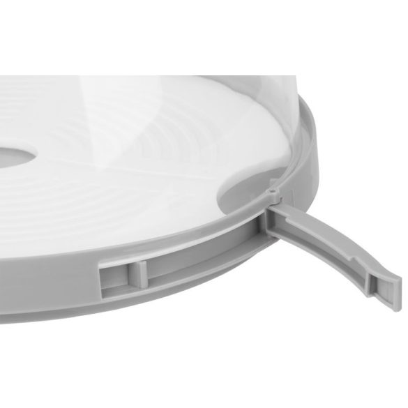 Tortadoboz, MagicHome Caker CC02R, átlátszó, 290 x 160 mm, műanyag, fedeles, kapcsos, tálcával, hűtőbe tehető, szállításhoz és tároláshoz