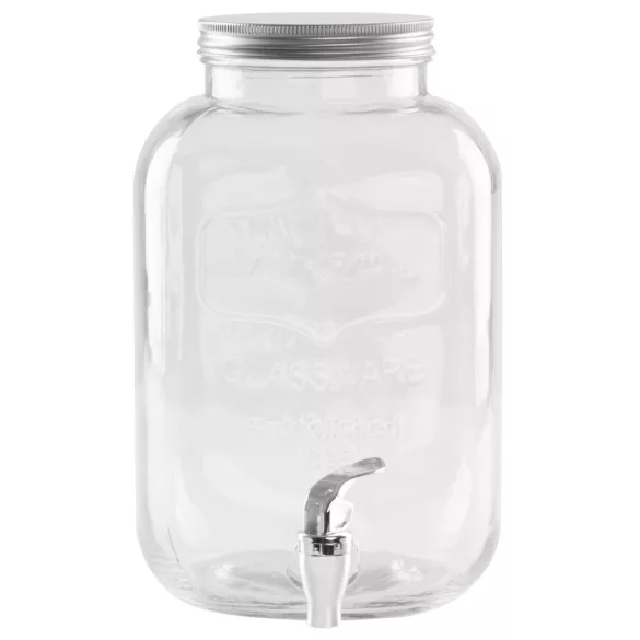 Kancsó, MagicHome, 5000 ml, átlátszó, üveg, csappal, csak hideg italokhoz