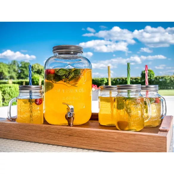 Kancsó, MagicHome, 5000 ml, átlátszó, üveg, csappal, csak hideg italokhoz