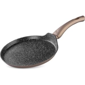 Palacsintasütő, MagicHome Coffee Brown Line, 25 cm, barna, tapadásmentes, 2 rétegű márványbevonat, alumínium, indukciós alj, mosogatógépben mosható