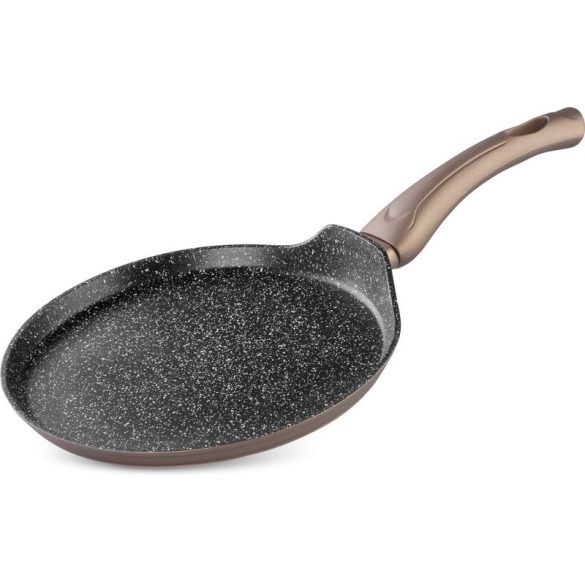 Palacsintasütő, MagicHome Coffee Brown Line, 25 cm, barna, tapadásmentes, 2 rétegű márványbevonat, alumínium, indukciós alj, mosogatógépben mosható