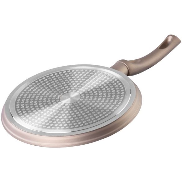 Palacsintasütő, MagicHome Coffee Brown Line, 25 cm, barna, tapadásmentes, 2 rétegű márványbevonat, alumínium, indukciós alj, mosogatógépben mosható