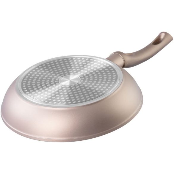 Serpenyő, MagicHome Coffee Brown Line, 24 cm, matt barna, tapadásmentes, 2 rétegű márványbevonat, indukciós, mosogatógépben mosható, PFOA-mentes