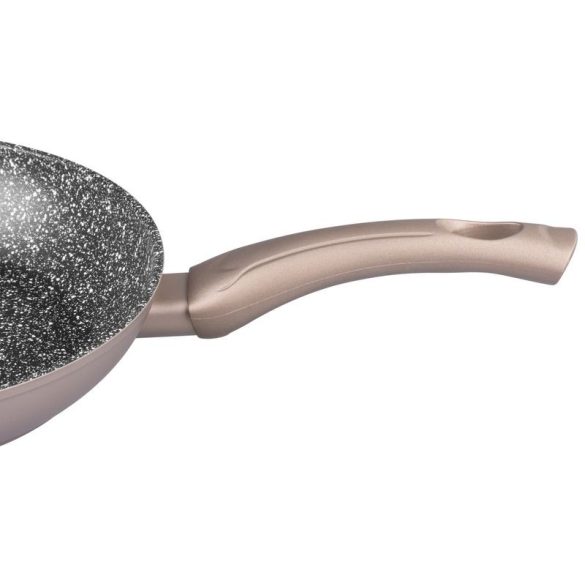 Serpenyő, MagicHome Coffee Brown Line, 26 cm, matt barna, tapadásmentes, 2 rétegű márványbevonat, indukciós, mosogatógépben mosható, PFOA-mentes