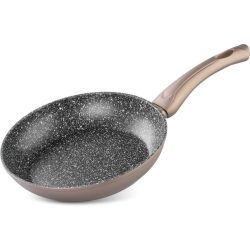   Serpenyő, MagicHome Coffee Brown Line, 28 cm, matt barna, tapadásmentes, 2 rétegű márványbevonat, indukciós, mosogatógépben mosható, PFOA-mentes