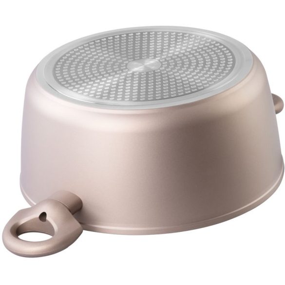 Lábas, MagicHome Coffee Brown Line, 28 cm, 5,9 l, barna, tapadásmentes, márványbevonat, indukciós alj, minden tűzhelyhez, mosogatógépben mosható, fedővel, alumínium