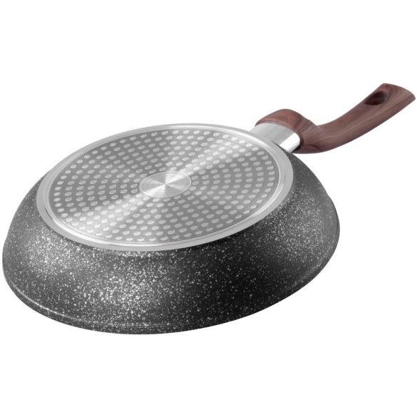 Serpenyő, MagicHome, Black Marble Line, 20 cm, fekete, tapadásmentes, 3 rétegű márványbevonat, indukciós alj, mosogatógépben mosható, PFOA-mentes