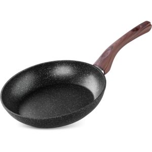 Serpenyő, MagicHome, Black Marble Line, 24 cm, fekete, tapadásmentes, 3 rétegű márványbevonat, indukciós alj, mosogatógépben mosható, PFOA-mentes