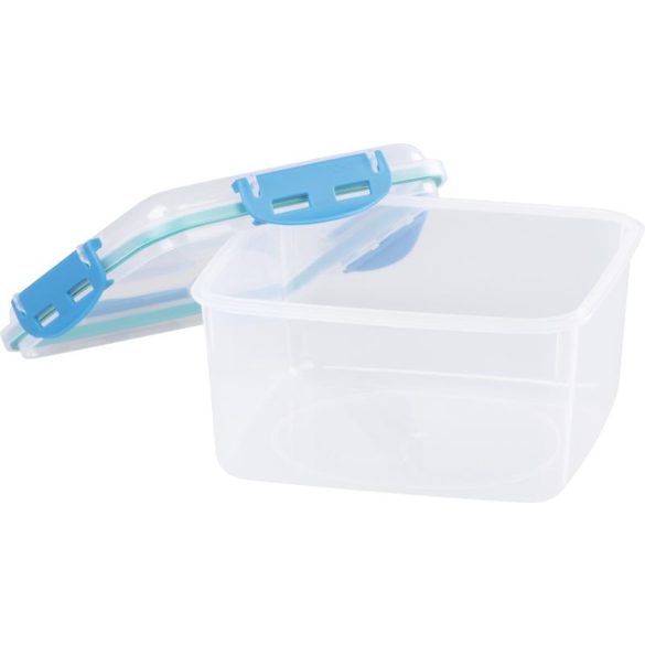 Tárolódoboz szett, MagicHome YH309, átlátszó, 3 db, 1200 ml, 170 × 170 × 126 mm, négyzet alakú, klipszes, műanyag, mikrózható, mosogatógépben mosható