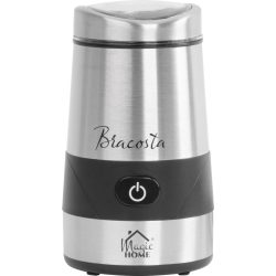   Kávédaráló, MagicHome Bracosta, ezüst, 60 g, 200 W, 230 V, rozsdamentes acél tartály és kés, átlátszó fedél, csúszásmentes lábak