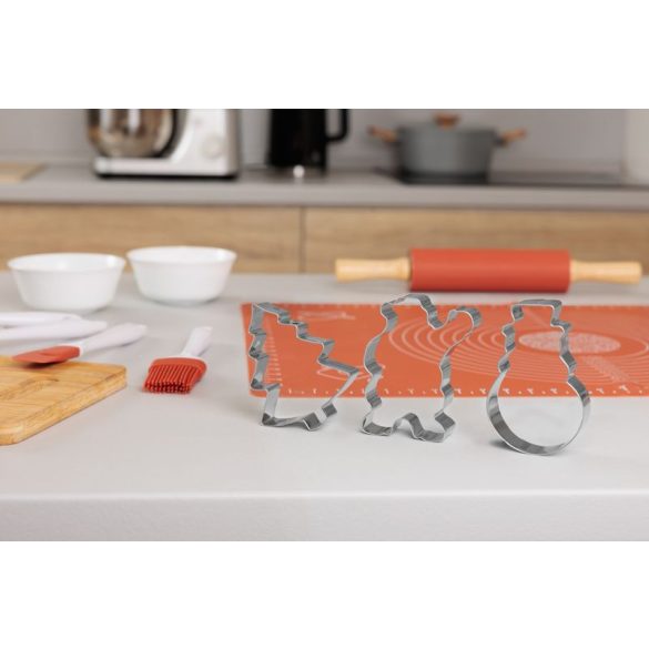 Sütőeszköz készlet, MagicHome, 5 db, 64 × 45 cm sütőszőnyeggel, szilikon, tapadásmentes, spatulákkal, sodrófával, ecsettel