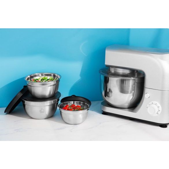 Edénykészlet, MagicHome, 14–16–18 cm, 3 db, rozsdamentes acél, fedéllel, korrózióálló, stílusos