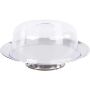 Tortatálca, MagicHome, 31 cm, rozsdamentes acél, átlátszó fedél, elegáns kialakítás, praktikus, egyszerű használat