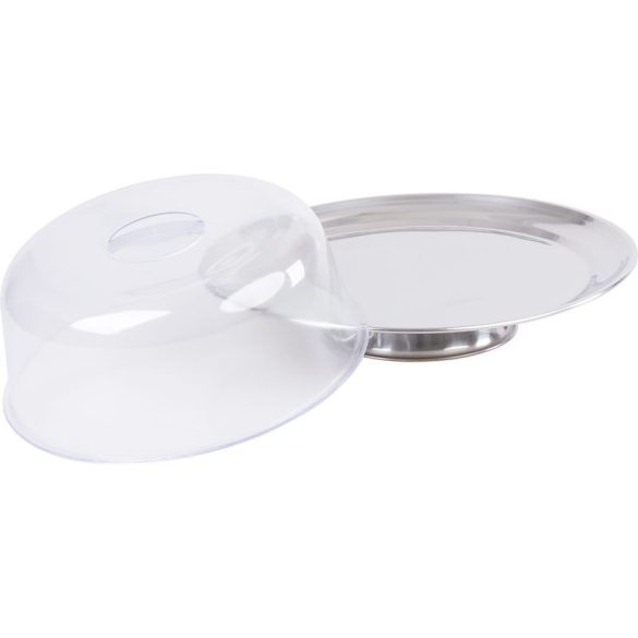 Tortatálca, MagicHome, 31 cm, rozsdamentes acél, átlátszó fedél, elegáns kialakítás, praktikus, egyszerű használat