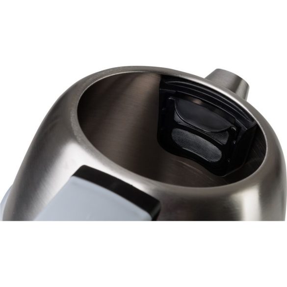 Vízforraló, MagicHome Laria, 1700 ml, ezüst, 1850–2200 W, gyorsforraló, hőmérővel, 360°-os talp, kivehető vízkőszűrő