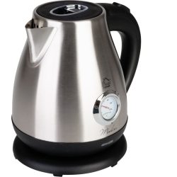   Vízforraló, MagicHome Madira, 1700 ml, ezüst, 1850–2200 W, gyorsforraló, rejtett fűtőszál, hőmérővel, 360°-os talp, kivehető vízkőszűrő, automatikus kikapcsolás