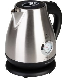 Vízforraló, MagicHome Madira, 1700 ml, ezüst, 1850–2200 W, gyorsforraló, rejtett fűtőszál, hőmérővel, 360°-os talp, kivehető vízkőszűrő, automatikus kikapcsolás