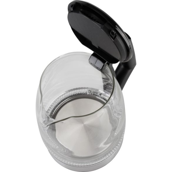 Vízforraló, MagicHome Zaira, 1800 ml, átlátszó, 1850–2200 W, gyorsforraló, rejtett fűtőszál, 360°-os talp, kivehető vízkőszűrő, automatikus kikapcsolás