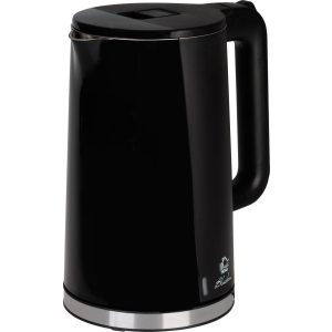 Vízforraló, MagicHome Blackira, 1700 ml, fekete, 1850–2200 W, gyorsforraló, rejtett fűtőszál, 360°-os talp, vízkőszűrő, automatikus kikapcsolás, üresjárat és túlmelegedés elleni védelem