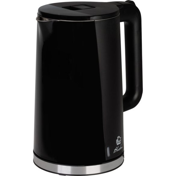 Vízforraló, MagicHome Blackira, 1700 ml, fekete, 1850–2200 W, gyorsforraló, rejtett fűtőszál, 360°-os talp, vízkőszűrő, automatikus kikapcsolás, üresjárat és túlmelegedés elleni védelem