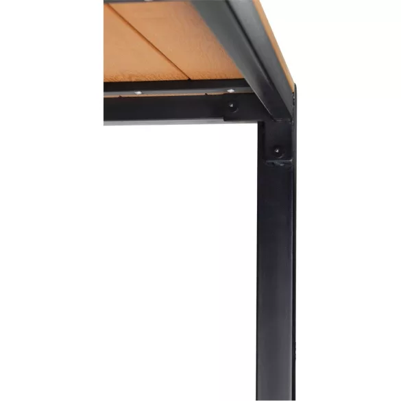 Strend Pro Gardiva kerti asztal és pad garnitúra, 118 x 58 x 75,5 cm, barna, masszív fémvázas fa kialakítás, kültéri használatra