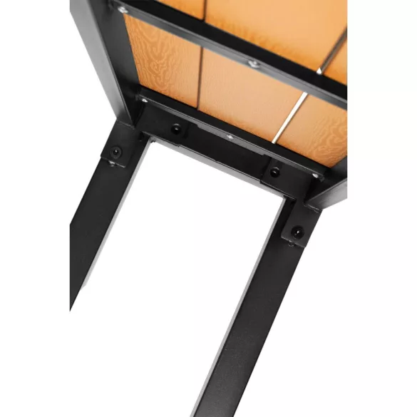 Strend Pro Gardiva kerti asztal és pad garnitúra, 118 x 58 x 75,5 cm, barna, masszív fémvázas fa kialakítás, kültéri használatra