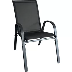   Kerti szék, ST Leisure Equipment Leq Karen, fekete, 56 x 68 x 93 cm, időjárásálló, UV-álló